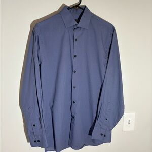 Mens Adult Medium Light Navy Blue Dress Shirt